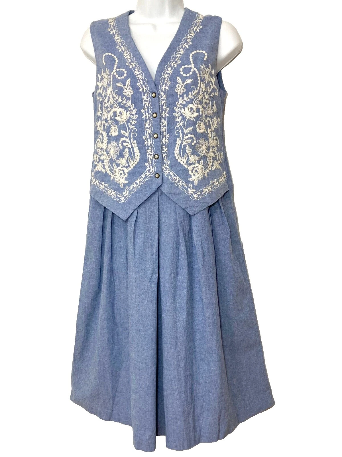 Funda de algodón Vestidos VINTAGE 1980s para Mujer