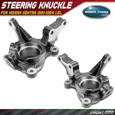 2x Front Left & Right Steering Knuckle Assembly for Nissan Sentra 1991-1994 1.6L