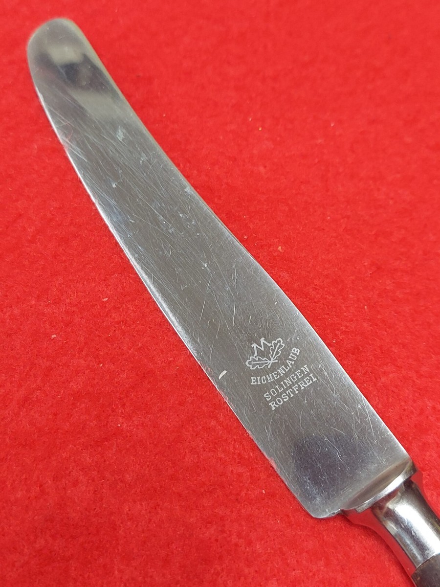 Eichenlaub SOLINGEN Rostfrei Oak Leaves Germany Dinner Knife And