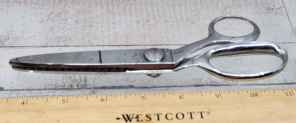 Gingher Vintage Pinking Shears Scissors Made In Brazil - Image 3 of 4