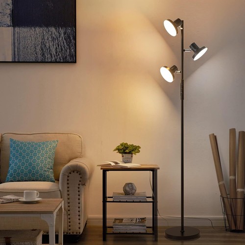 36W 3 Cabezales LED Lámpara de Pie Continuable Control Remoto Atenuador 1,75m - Imagen 7 de 9