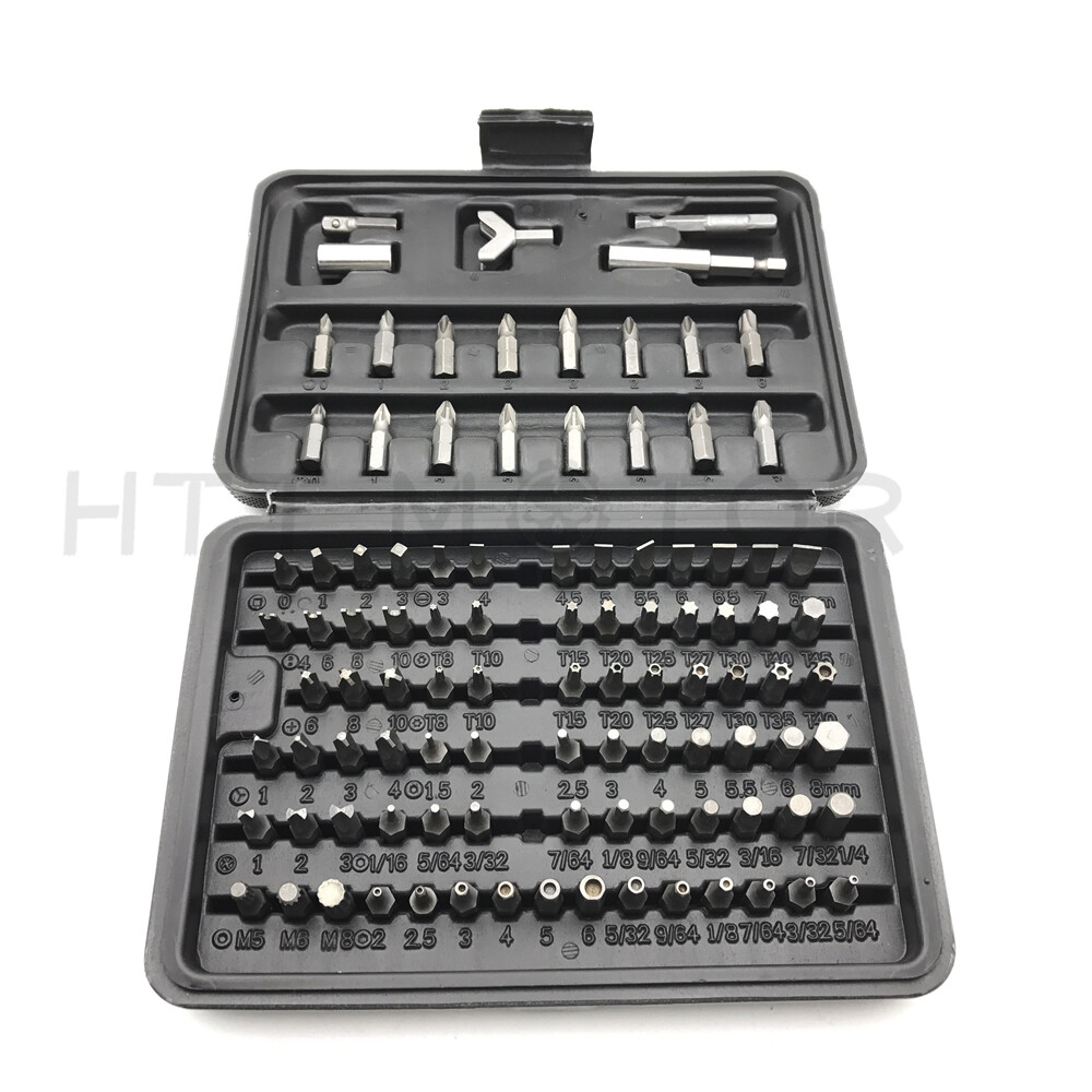 100 PIECE SECURITY BIT SET LOCKSMITH PC TORX HEX KEY | eBay