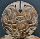 Jade Hetian Nephrite Antique Pendant Antique Dragon / Taotie Amulet