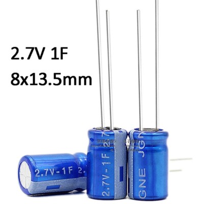 2.7V 1F Electrolytic Capacitor SuperCapacitor 70  Farad Capacitors 8x13.5mm