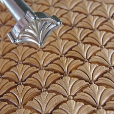 Floral Geometric Leather Stamp, Stainless Steel Leather Tool