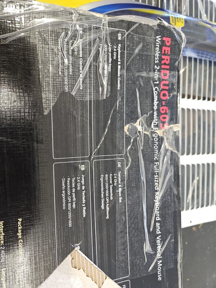 Perixx PERIDUO-605 Wireless 2.4 Ergonomic Fullsize Keyboard Mouse Set Wrist Rest - Image 3 of 4