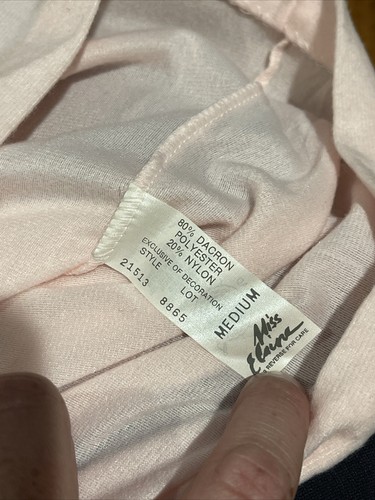 Vintage Miss Elaine Pink Nightgown Medium Gown Long Sleeve Floral Detail Soft - Picture 14 of 18