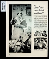 1940 A&P Food Stores Coffee Woman Breakfast Cup Vintage Print Ad 35941