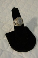 Handmade Sterling Silver Blue Moonstone Ring Size 6.75 New
