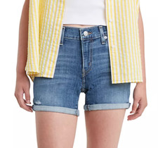 NEW Levi's Women's Hypersoft Mid Length Shorts Size 18 W34