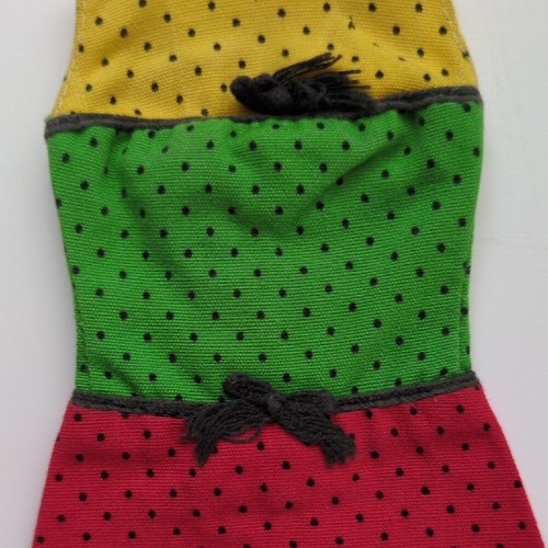Vintage 1967 Barbie Studio Tour #1690 Dress Hat Colorblock Polka Dot Mod Mattel - Picture 3 of 9