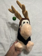Opus from Bloom County Reindeer Christmas Phase Dakin Plush 1985 Penguin 16" Tag