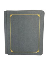 Creative Memories Denim Blue Gold Trim 8x10 Album with 15 Blank White Pages