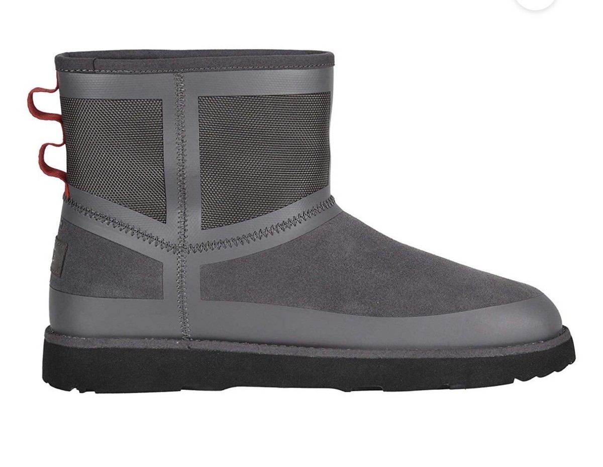 NEW UGG MENS CLASSIC MINI URBAN TECH WP CHARCOAL BOOTS US 8  display picture 1