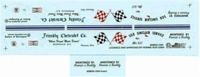 Slixx 1954 Sox Sinclair Service 63 Chevrolet-Ronnie Sox 1/25 drag decal