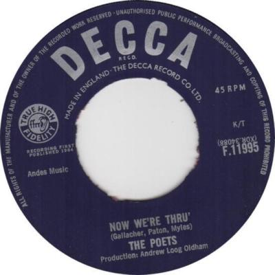 POETS Now Were Thru/ There Are Some 1964 UK 45 ex grade VINYL