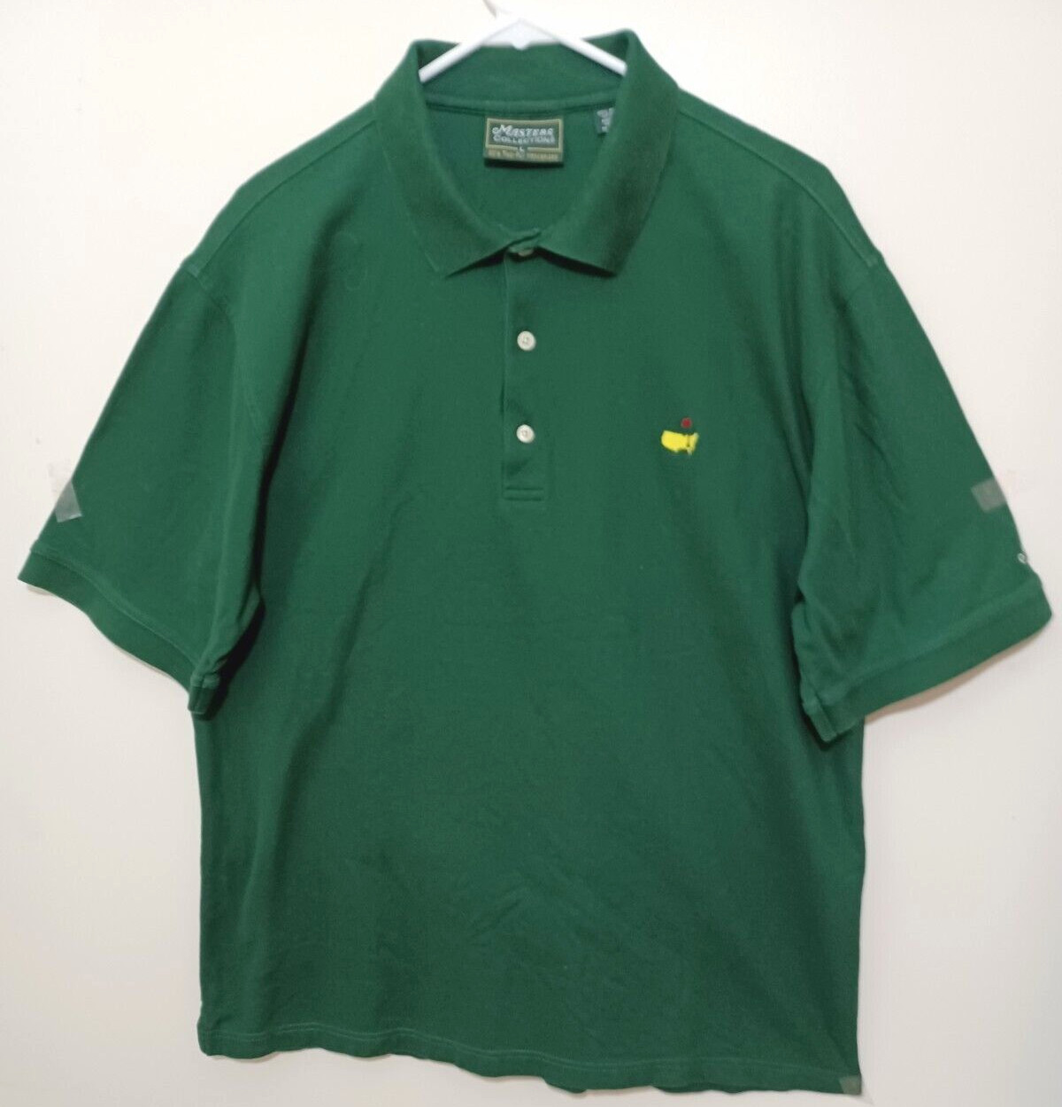 Masters Collection Solid Green Golf Polo Shirt Me… - image 1