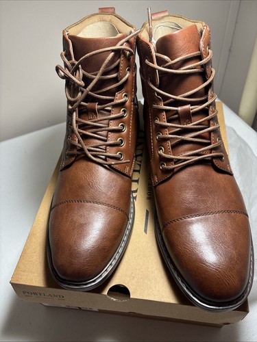 Nuevo en caja Botas con cordones Portland para hombre talla 9-1/2 marrón nuevas en caja combate