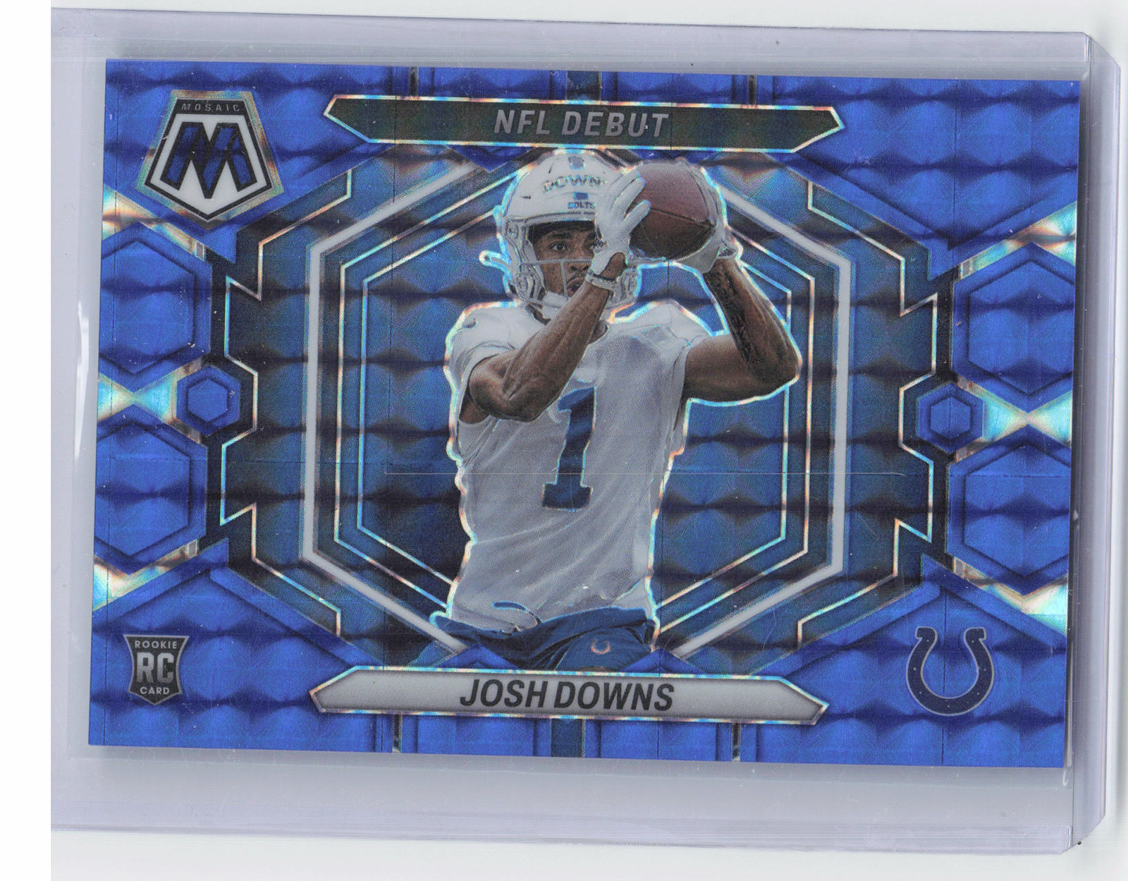 2023 Panini Mosaic #ND-15 Josh Downs Blue Mosaic #/99