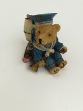 FIGURINE  STATUETTE ours marin mer pêche Sujet baptême en résine 