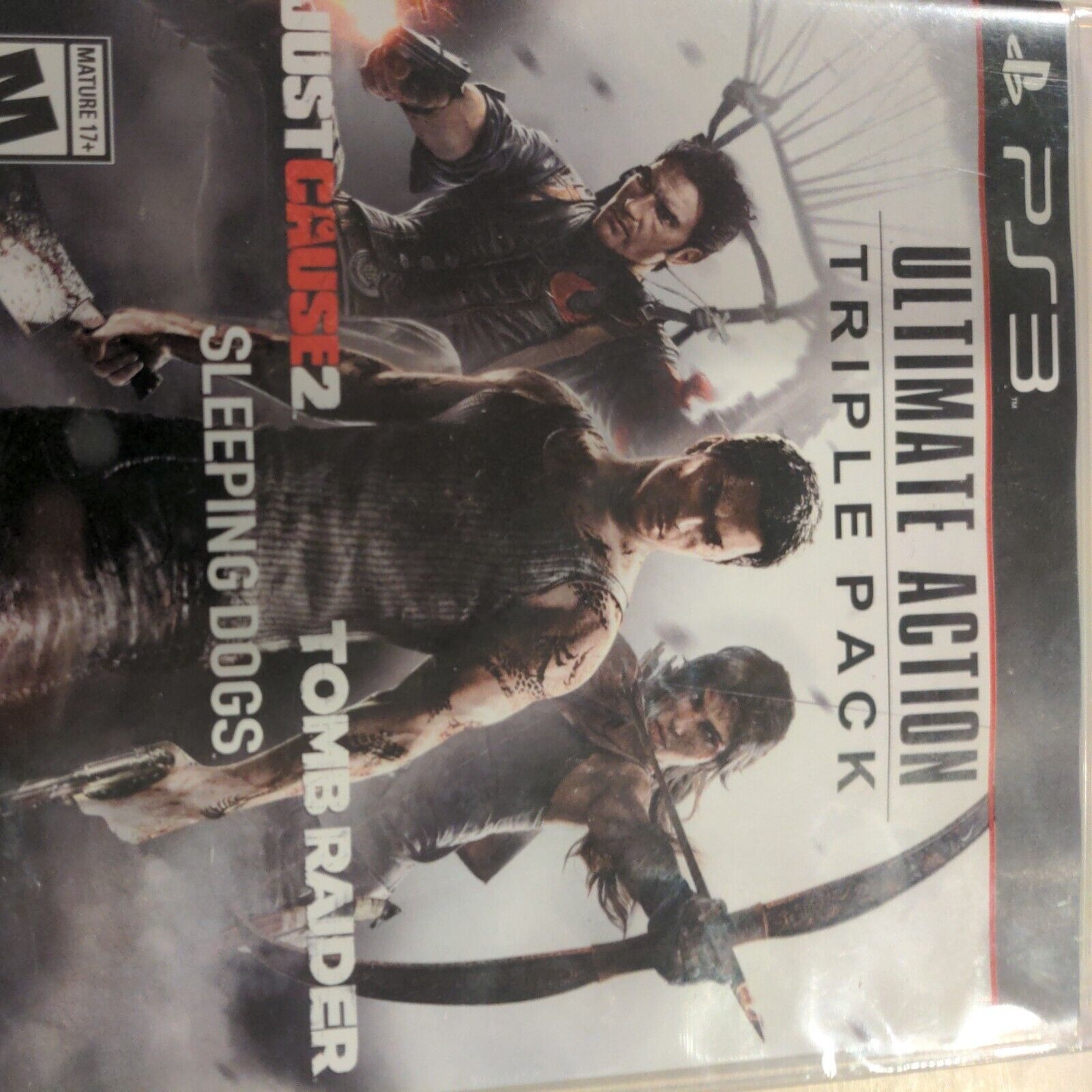 Ultimate Action Triple Pk (Just Cause 2/Tomb Raider/Sleeping Dogs), Square  Enix, PlayStation 3, 662248916200 