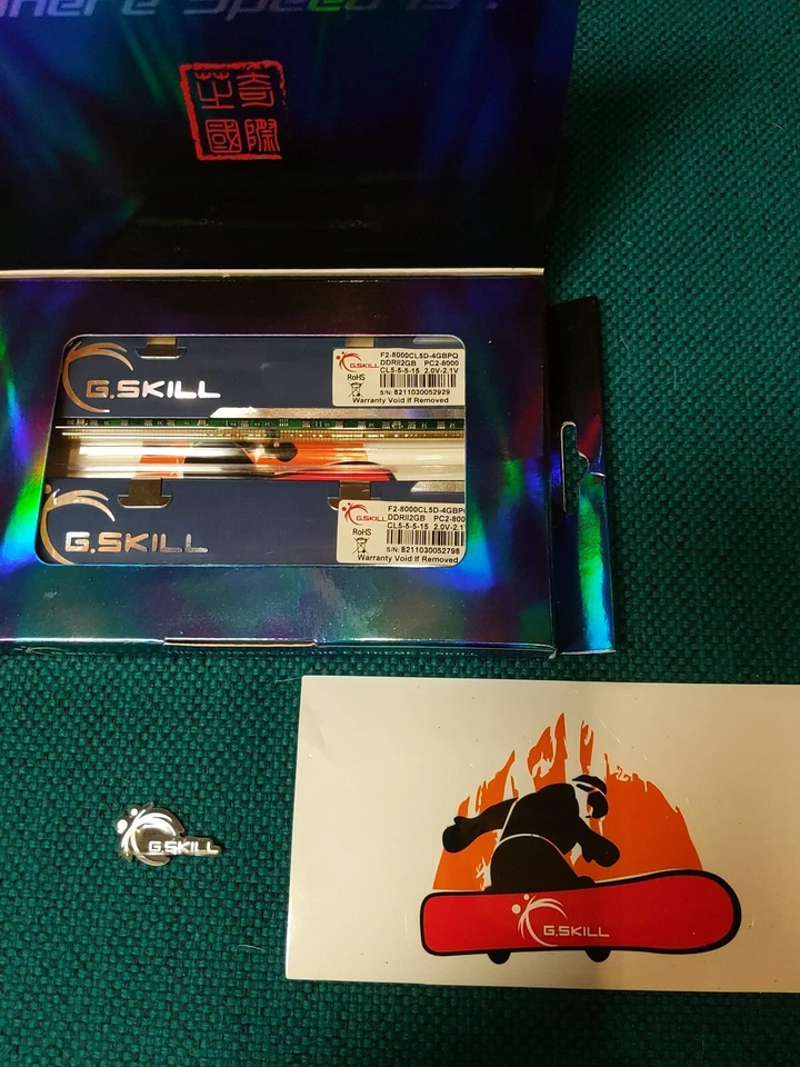 G.SKILL 4GB Kit (2x2GB) DDR2 SDRAM PC2-8000 Desktop Memory RAM F2-8000CL5D-4GBPQ - Image 2 of 4