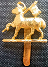 "REMEMBER ME"  BRITISH ARMY THE QUEENS ROYAL REGIMENT  (WEST SURREY?) CAP BADGE.