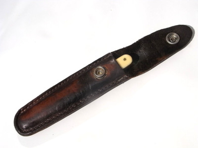 Altes Taschenmesser Bonsa Solingen Gürtel Lederetui Klapp Jagd Probier - messer