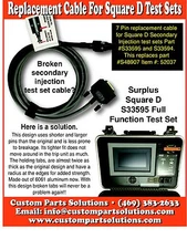 Aluminum Square D / Schneider 7 Pin Test Cable S33595  FOR FFTK NS, NT, NW TRIP 