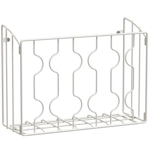SimpleHouseware Wall Mount Wrap Rack Organizer - Thumbnail 3