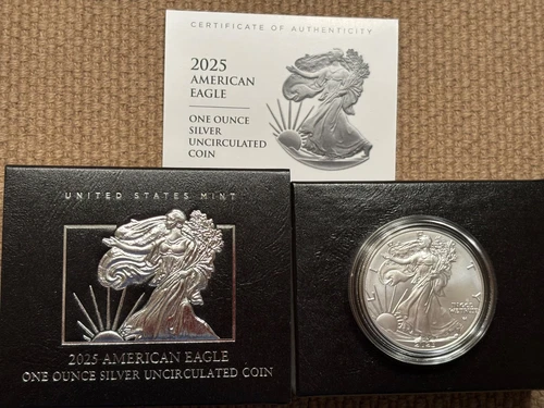 2025 W American Eagle One Oz. Silver Uncirculated Coin/Product limit of 90,000