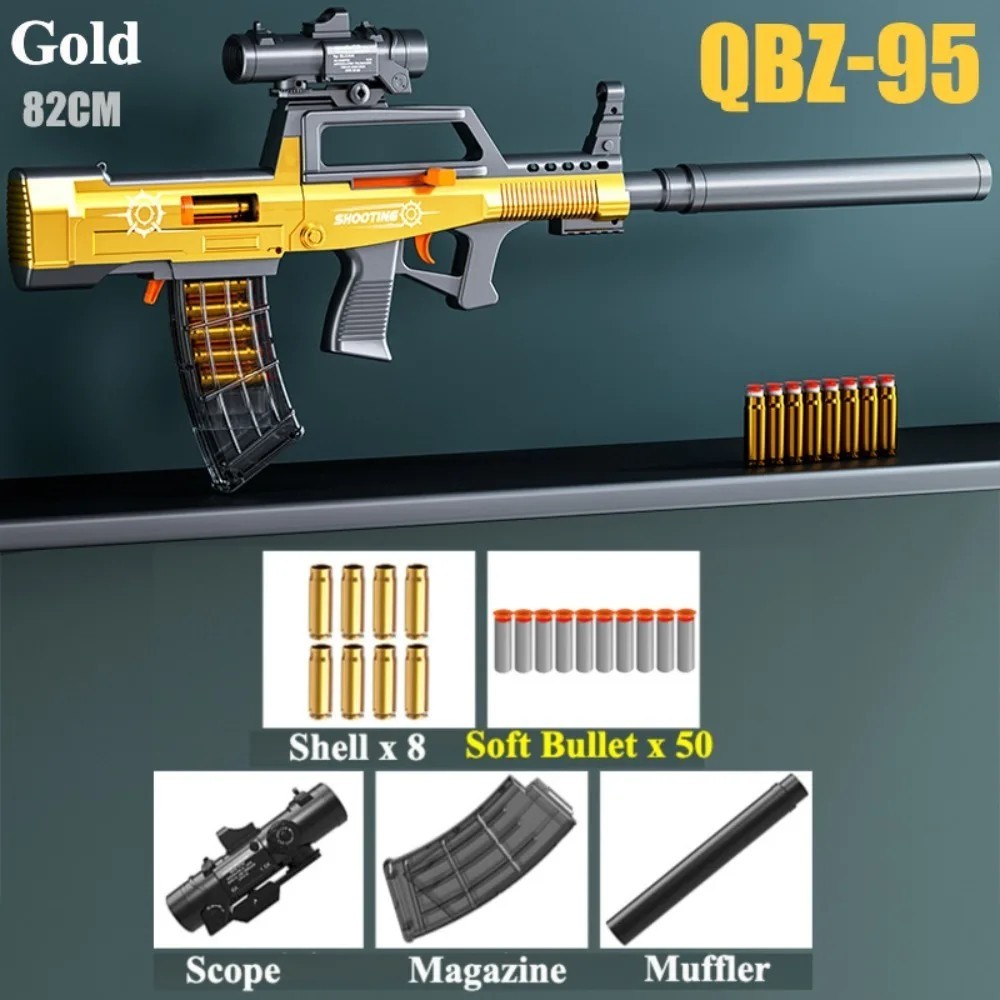 QBZ‑95 Shell Ejecting Soft Bullet Toy Gun Manual Assault Rifle | eBay