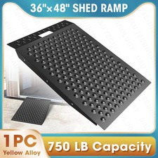 Shed Ramp for Riding Mower & Lawn Equipment Anti-Slip Punch Plate Ramp 750 LB