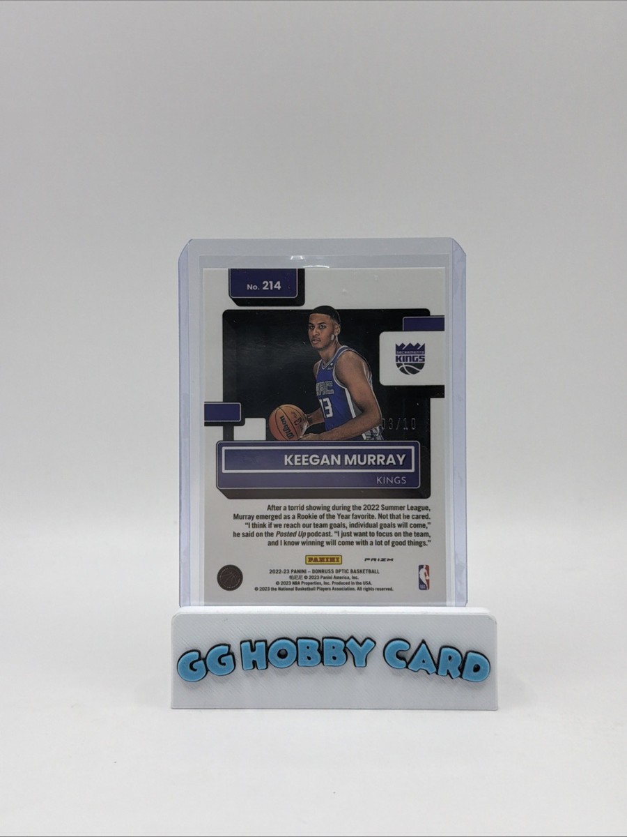 KEEGAN MURRAY 2022-23 DONRUSS OPTIC FAST-BREAK RATED ROOKIE GOLD
