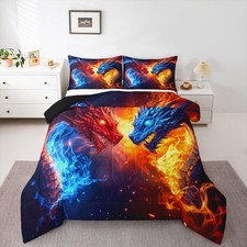 Kids Dinosaur Comforter Set Twin Size, 3D Digital Print Bedding Set Boys Girl...