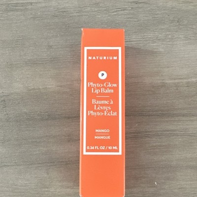 NATURIUM Phyto-Glow Lip Balm Hydrating Nourishing Orange Mango 0.34 oz