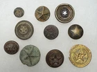 Group Of Buttons From Texas Civil War Period