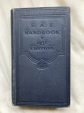 S. A. E. 1931 Edition Society of Automotive Engineers VINTAGE HC