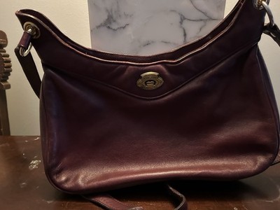 Etienne Aigner Oxblood Purse 18  Shoulder Red Leather 11 x9  Purse Handbag