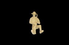 Pioneer Conestoga Wagon driver seated plastic toy soldier Marx playset
