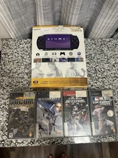 Authentic Black Sony PSP 3000 Bundle With Original Box, Charger, Games - TESTED
