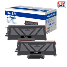 2PK TN360 Toner Compatible With Brother HL-2140 HL-2170W MFC-7340 MFC-7840W