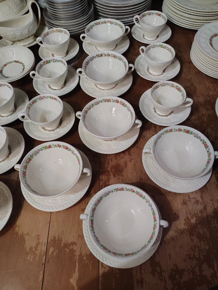 Juego de platos de cena Balmoral Wedgeood China vintage raro de 10 piezas Foto 3 de 4