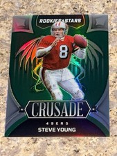 RARE 2022 Panini Rookies & Stars Crusade Steve Young GREEN PRIZM SSP #d 1/5!!