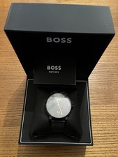 Hugo Boss Black Men’s Watch with Gold Dials and Mesh Bracelet