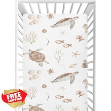 CaTaKu Crib Sheet Cute Turtles 52x28x9 In