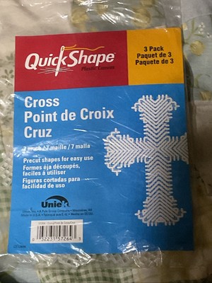 3pk Quick Shape Cross 7 Mesh Plastic Canvas