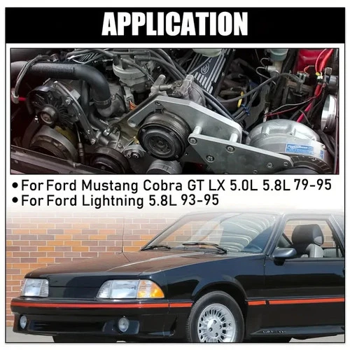 79-95 Ford Mustang 5.0 Fox Body Small Block Billet Aluminum Smog Pump Pulley