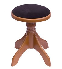 Tabouret De Piano, Bois De Cerisier, À Quatre Pieds, Tabouret Pivotant, Rond