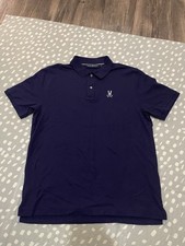 Psycho Bunny Men's Classic Pique Polo Shirt Navy Blue Size 6 XL Pima Cotton NWOT